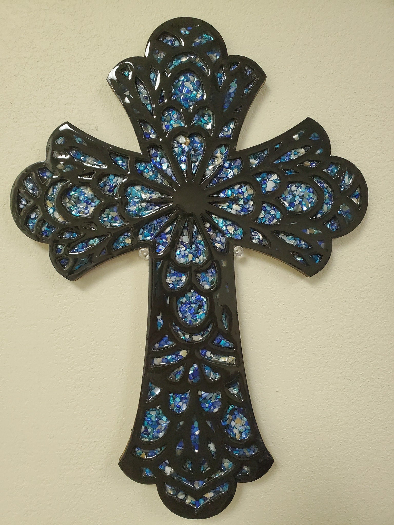 Purchases Resin Cross with lights