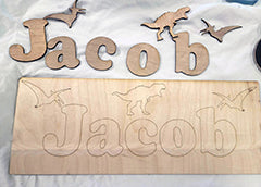 Dino Name Puzzle Paintable