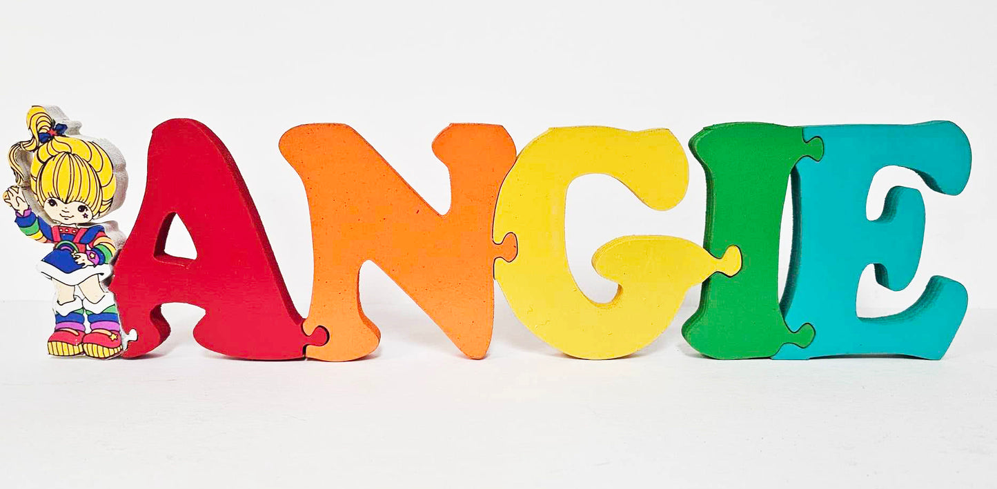 Rainbowbrite Name Puzzle Sign