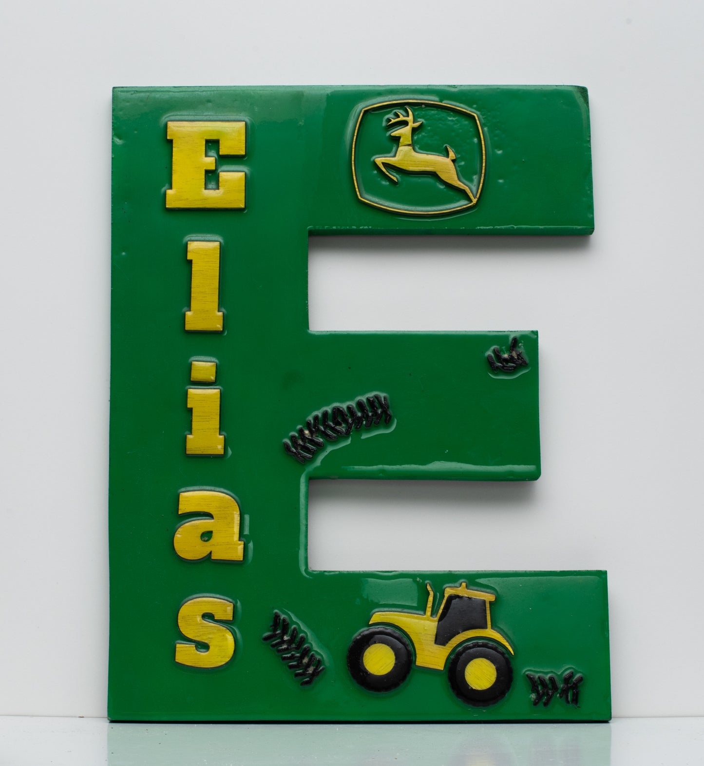 Personalized Farm Tractor Wooden Letter Sign