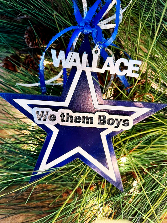 Dallas Cowboys We them Boyz Personalized Ornament