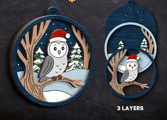 DIY 3-Layer Paintable Owl Ornament 🦉